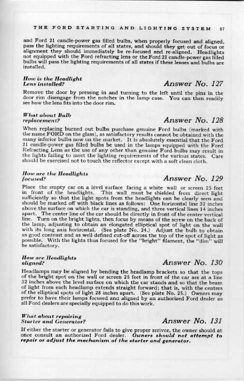 1925 Ford Owners Manual Page 10
